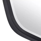 Miroir mural Uttermost Vanity Accent moderne biseauté, cadre en métal de fer noir satiné, 56,5 cm de large, pour salle de bain, chambre, salon, maison