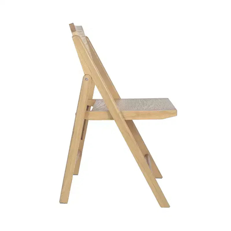 Flash Furniture Galene Lot de 2 chaises pliantes en rotin et canne avec cadre et assise en bois massif et dossier ventilé, parfaites pour les événements ou comme sièges supplémentaires