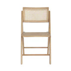 Flash Furniture Galene Lot de 2 chaises pliantes en rotin et canne avec cadre et assise en bois massif et dossier ventilé, parfaites pour les événements ou comme sièges supplémentaires