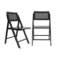 Flash Furniture Galene Lot de 2 chaises pliantes en rotin et canne avec cadre et assise en bois massif et dossier ventilé, parfaites pour les événements ou comme sièges supplémentaires