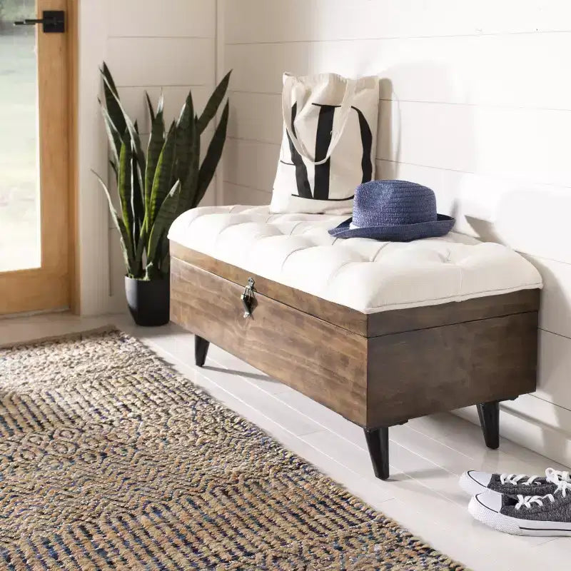 Pouf de cocktail capitonné Liam - OTT6400 - Safavieh