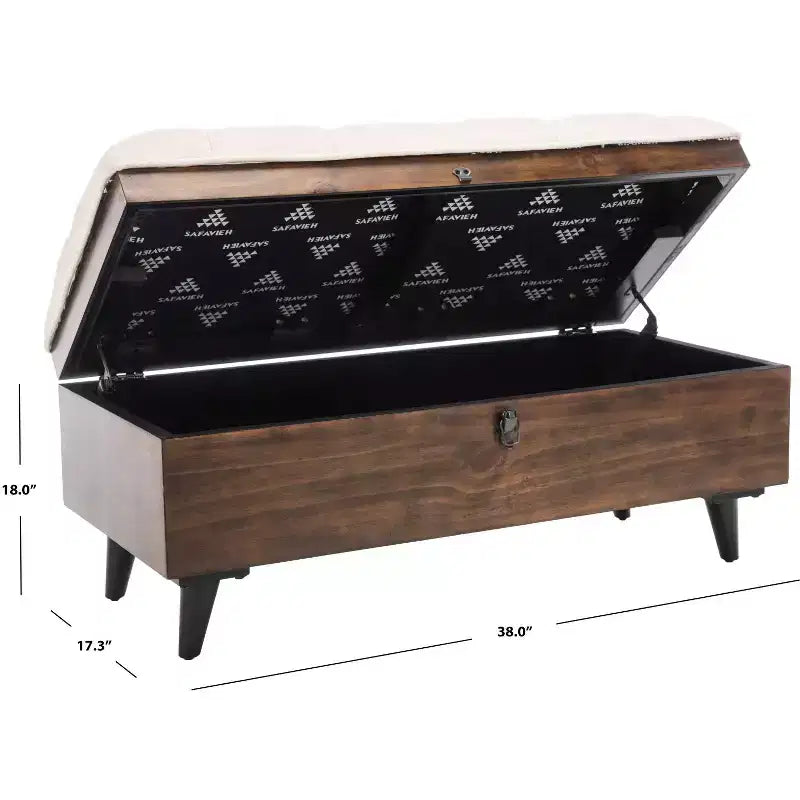 Pouf de cocktail capitonné Liam - OTT6400 - Safavieh