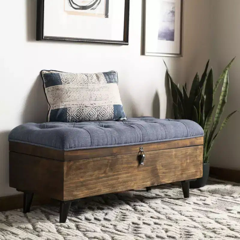 Pouf de cocktail capitonné Liam - OTT6400 - Safavieh