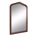 Kate and Laurel Tudor Arch Wall Mirror, 24x36, Walnut Brown