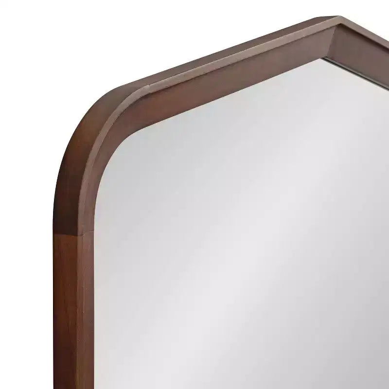 Miroir mural Kate and Laurel Tudor Arch, 24x36, Noyer marron