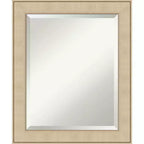 Amanti Art Classic Honey Silver Beveled Framed Wall Mirror