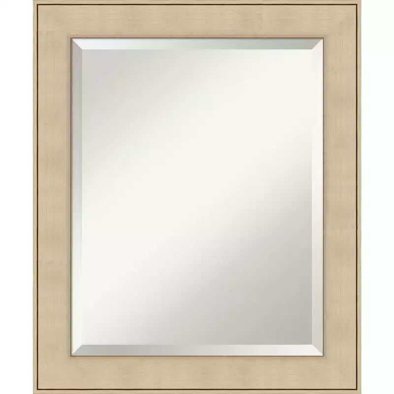 Amanti Art Classic Honey Silver Beveled Framed Wall Mirror