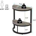 Table d'appoint Lantine semi-circulaire à 2 niveaux
