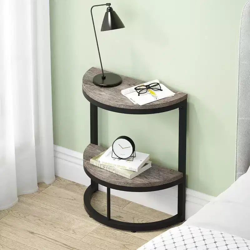 Table d'appoint Lantine semi-circulaire à 2 niveaux