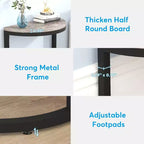 Table d'appoint Lantine semi-circulaire à 2 niveaux
