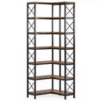 Tribesigns 7-Tier L-Shaped Bookshelf, Modern Corner Book Display Shelving Unit