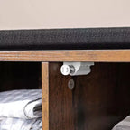 VASAGLE Banc de rangement avec placard et 9 compartiments ouverts 30 x 110 x 48 cm Marron rustique