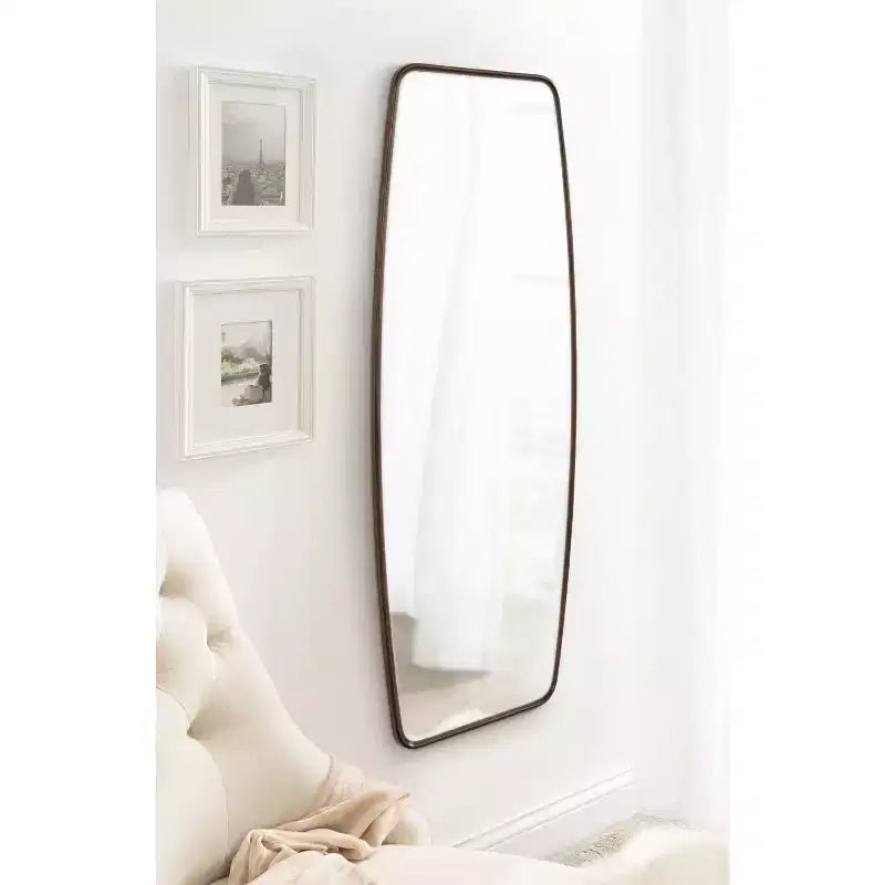 Miroir pleine longueur rectangulaire en MDF Kate and Laurel Caskill, 18x48, bronze