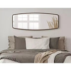 Miroir pleine longueur rectangulaire en MDF Kate and Laurel Caskill, 18x48, bronze