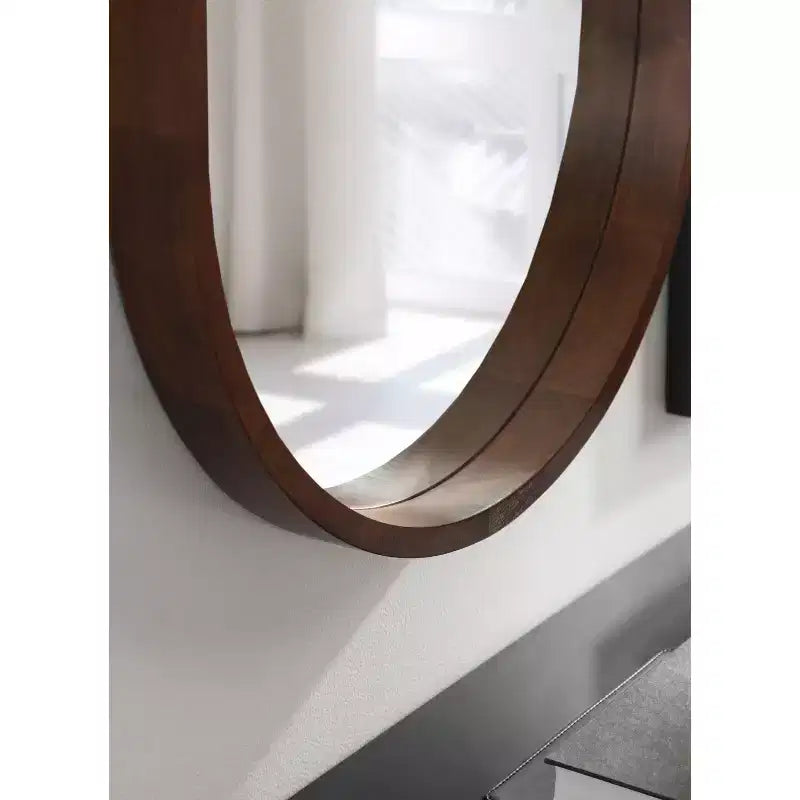 Miroir capsule Hutton Wood de Kate et Laurel, 24x36, Noyer marron