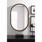 Miroir capsule Hutton Wood de Kate et Laurel, 24x36, Noyer marron