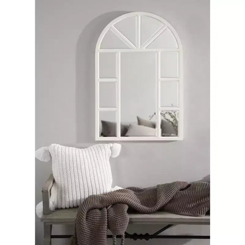 Miroir fenêtre arche Hogan MDF Kate and Laurel, 24x36, blanc