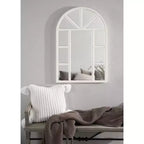 Miroir fenêtre arche Hogan MDF Kate and Laurel, 24x36, blanc