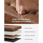 SONGMICS Banc de rangement ottoman pliable en cuir, supporte jusqu'à 300 kg