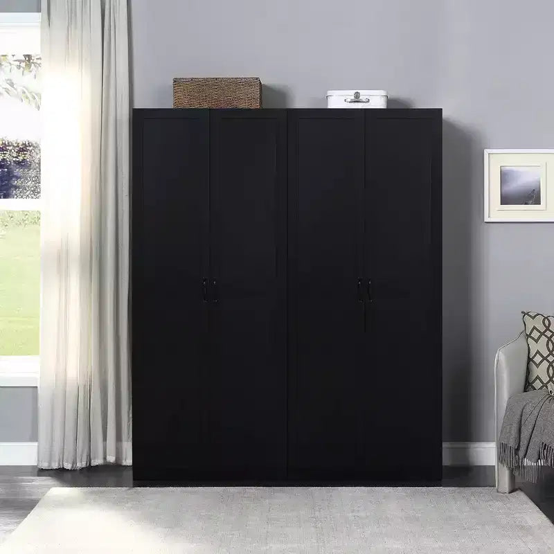 Ensemble de 2 placards de rangement à 4 étagères Hopkins Modern - Manhattan Comfort