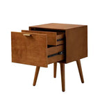 Lot de 2 tables d'appoint Doris à 2 tiroirs avec prises intégrées | HULALA HOME