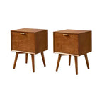 Set of 2 Doris 2 - Drawer end table with Built-In Outlets | HULALA HOME