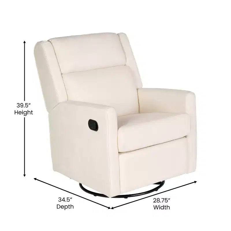 Fauteuil inclinable, à bascule et pivotant manuel traditionnel 3 en 1 Merrick Lane