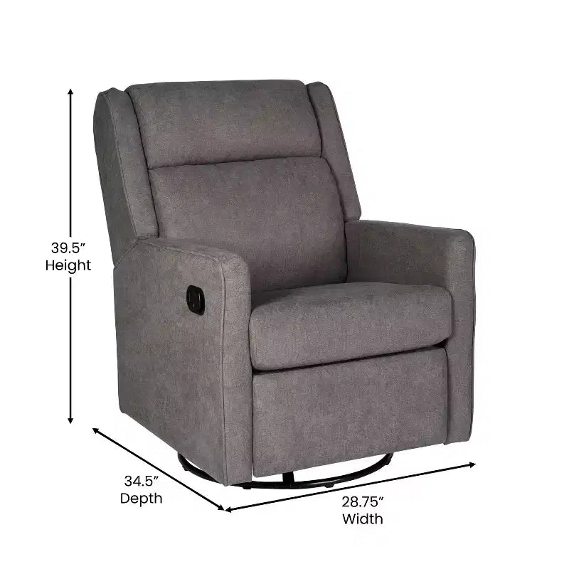 Fauteuil inclinable, à bascule et pivotant manuel traditionnel 3 en 1 Merrick Lane