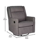 Fauteuil inclinable, à bascule et pivotant manuel traditionnel 3 en 1 Merrick Lane