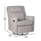 Fauteuil inclinable, à bascule et pivotant manuel traditionnel 3 en 1 Merrick Lane
