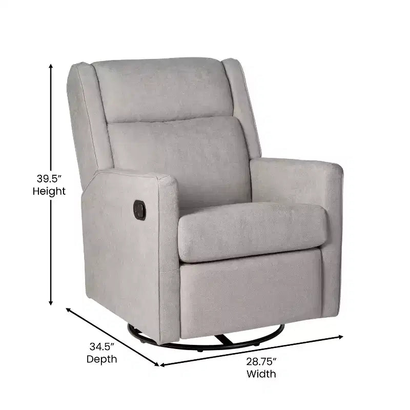 Fauteuil inclinable, à bascule et pivotant manuel traditionnel 3 en 1 Merrick Lane