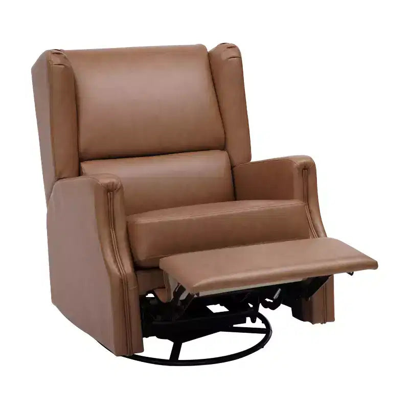 Fauteuil Inclinable Glider Manuel Emma et Oliver avec Pivotement à 360 Degrés, Fauteuil Inclinable à Dossier Ailé Parfait pour le Salon, la Chambre ou la Chambre de Bébé