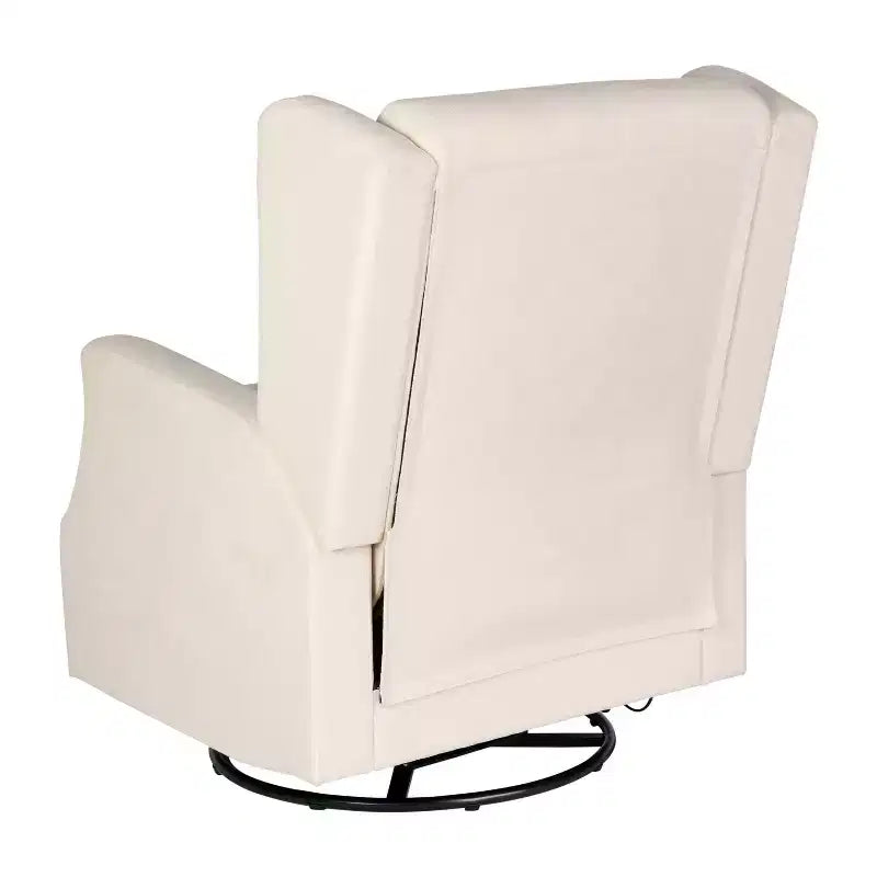 Fauteuil Inclinable Glider Manuel Emma et Oliver avec Pivotement à 360 Degrés, Fauteuil Inclinable à Dossier Ailé Parfait pour le Salon, la Chambre ou la Chambre de Bébé