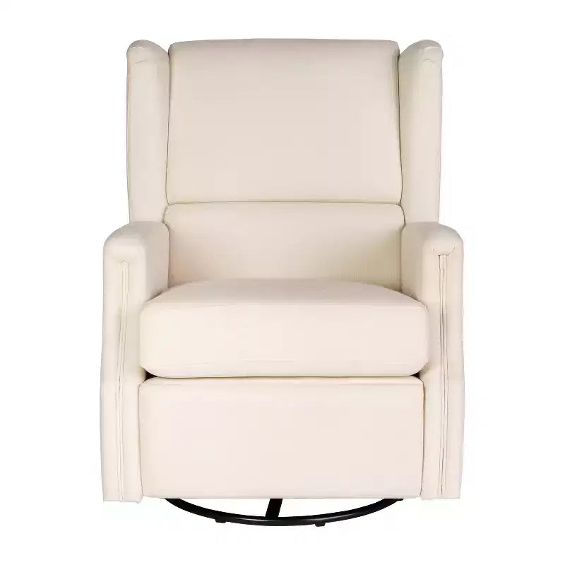 Fauteuil Inclinable Glider Manuel Emma et Oliver avec Pivotement à 360 Degrés, Fauteuil Inclinable à Dossier Ailé Parfait pour le Salon, la Chambre ou la Chambre de Bébé
