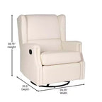Fauteuil Inclinable Glider Manuel Emma et Oliver avec Pivotement à 360 Degrés, Fauteuil Inclinable à Dossier Ailé Parfait pour le Salon, la Chambre ou la Chambre de Bébé