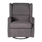 Fauteuil Inclinable Glider Manuel Emma et Oliver avec Pivotement à 360 Degrés, Fauteuil Inclinable à Dossier Ailé Parfait pour le Salon, la Chambre ou la Chambre de Bébé