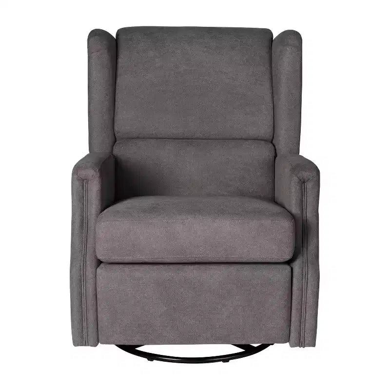 Fauteuil Inclinable Glider Manuel Emma et Oliver avec Pivotement à 360 Degrés, Fauteuil Inclinable à Dossier Ailé Parfait pour le Salon, la Chambre ou la Chambre de Bébé