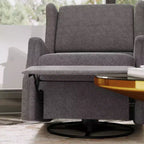 Fauteuil Inclinable Glider Manuel Emma et Oliver avec Pivotement à 360 Degrés, Fauteuil Inclinable à Dossier Ailé Parfait pour le Salon, la Chambre ou la Chambre de Bébé