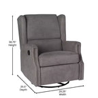 Fauteuil Inclinable Glider Manuel Emma et Oliver avec Pivotement à 360 Degrés, Fauteuil Inclinable à Dossier Ailé Parfait pour le Salon, la Chambre ou la Chambre de Bébé