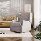 Fauteuil Inclinable Glider Manuel Emma et Oliver avec Pivotement à 360 Degrés, Fauteuil Inclinable à Dossier Ailé Parfait pour le Salon, la Chambre ou la Chambre de Bébé