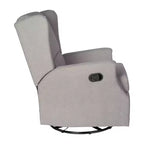 Fauteuil Inclinable Glider Manuel Emma et Oliver avec Pivotement à 360 Degrés, Fauteuil Inclinable à Dossier Ailé Parfait pour le Salon, la Chambre ou la Chambre de Bébé
