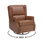 Fauteuil Inclinable Glider Manuel Emma et Oliver avec Pivotement à 360 Degrés, Fauteuil Inclinable à Dossier Ailé Parfait pour le Salon, la Chambre ou la Chambre de Bébé