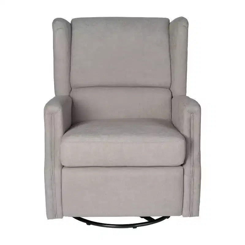 Fauteuil Inclinable Glider Manuel Emma et Oliver avec Pivotement à 360 Degrés, Fauteuil Inclinable à Dossier Ailé Parfait pour le Salon, la Chambre ou la Chambre de Bébé