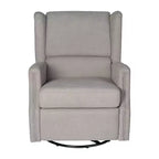 Fauteuil Inclinable Glider Manuel Emma et Oliver avec Pivotement à 360 Degrés, Fauteuil Inclinable à Dossier Ailé Parfait pour le Salon, la Chambre ou la Chambre de Bébé