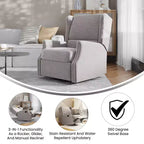 Fauteuil Inclinable Glider Manuel Emma et Oliver avec Pivotement à 360 Degrés, Fauteuil Inclinable à Dossier Ailé Parfait pour le Salon, la Chambre ou la Chambre de Bébé