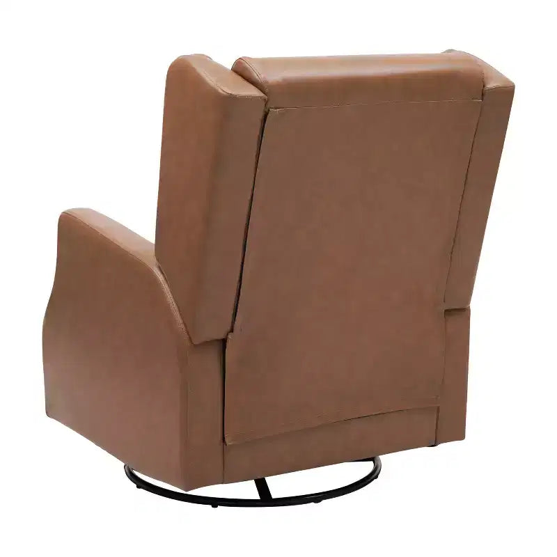 Fauteuil Inclinable Glider Manuel Emma et Oliver avec Pivotement à 360 Degrés, Fauteuil Inclinable à Dossier Ailé Parfait pour le Salon, la Chambre ou la Chambre de Bébé