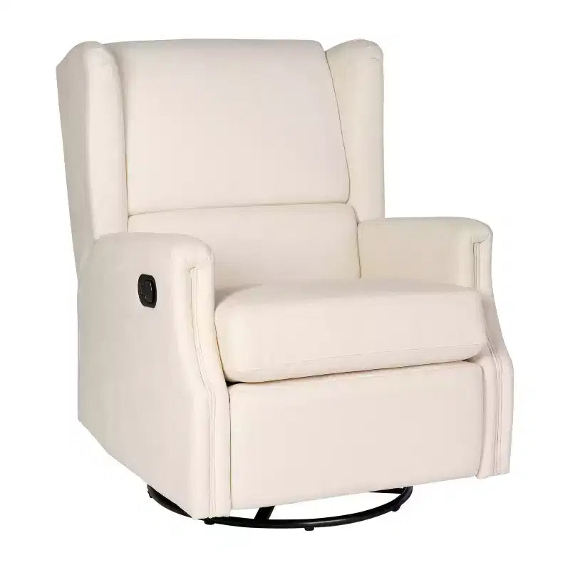 Fauteuil Inclinable Glider Manuel Emma et Oliver avec Pivotement à 360 Degrés, Fauteuil Inclinable à Dossier Ailé Parfait pour le Salon, la Chambre ou la Chambre de Bébé
