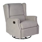 Fauteuil Inclinable Glider Manuel Emma et Oliver avec Pivotement à 360 Degrés, Fauteuil Inclinable à Dossier Ailé Parfait pour le Salon, la Chambre ou la Chambre de Bébé