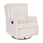 Fauteuil Inclinable Glider Manuel Emma et Oliver avec Pivotement à 360 Degrés, Fauteuil Inclinable à Dossier Ailé Parfait pour le Salon, la Chambre ou la Chambre de Bébé