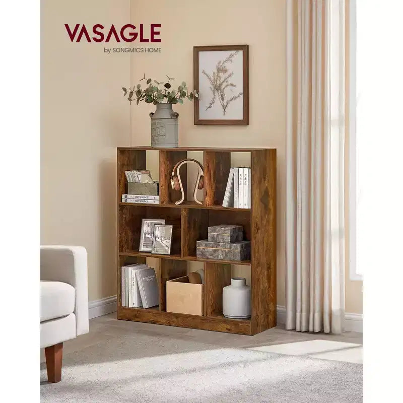 VASAGLE Bibliothèque 8 casiers, Étagère de Rangement Modulable, Meuble de Rangement, Étagère d'Exposition, Meuble de Rangement pour Bureau